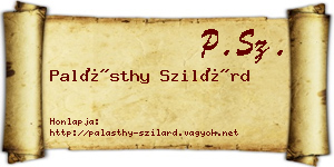 Palásthy Szilárd névjegykártya