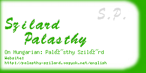 szilard palasthy business card